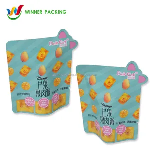 Şeker çocuk aperatifler küçük kek ambalaj için özel komik özel logo baskı ambalaj plastik polietilen torbalar