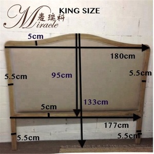 สไตล์ฝรั่งเศสประเทศโอ๊คไม้กรอบธรรมชาติผ้าลินิน Cameback หัวเตียง - Product Image 2