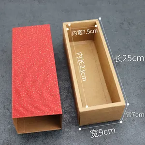 Tiroir en papier Kraft avec fenêtre transparente, 10 pièces, boîte en papier pour emballage alimentaire, produit Recyclable, A1, 2019f003