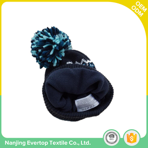 Chic design personnalisé logo les femmes d'hiver beanie chapeaux avec pom pom - Product Image 2