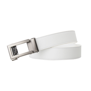 Ceinture de golf blanche tendance, nouvelle ceinture en cuir pour homme de style moderne avec boucle automatique <span class=keywords><strong>amovible</strong></span> - Product Image 2