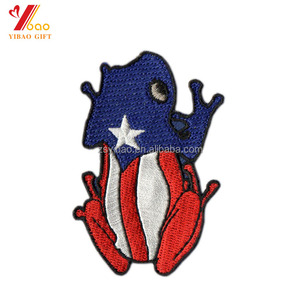 Màu Xanh Lá Cây/Cờ Ếch Thêu Đầy Đủ Huy Hiệu Loại Vải Trở Lại Vá - Product Image 2