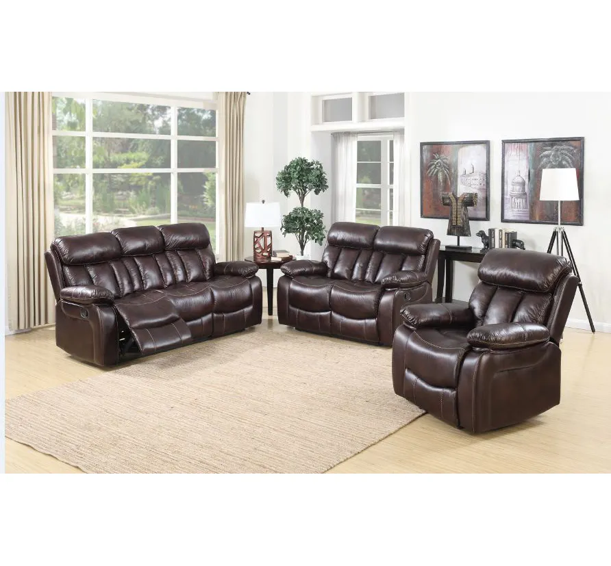 Europese best selling stijl 3 + 2 + 1 zeven zetels met zachte rugkussen zetel woonkamer lederen fauteuil sofa set