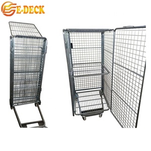 4 côtés chine haute qualité à usage moyen en acier métallique pliable durable de nidification zinc pleine sécurité worktainer <span class=keywords><strong>rollcage</strong></span> - Product Image 3