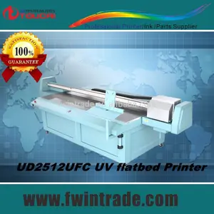 uv de cama plana plotter equipado dx5 cabezal de impresión rápida velocidad de los rayos uv de la luz led de la impresora