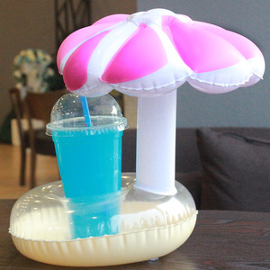 Sombrilla <span class=keywords><strong>inflable</strong></span> <span class=keywords><strong>de</strong></span> PVC con forma <span class=keywords><strong>de</strong></span> seta, soporte para bebidas, soporte para botellas flotantes para piscina, bandeja móvil, juguetes inflables personalizados - Product Image 3