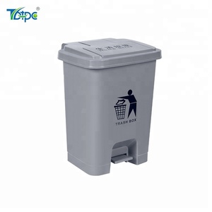 Plastic desk dust bin 60L food waste pedal bin and Pedal control Stand bin plastic 60L trash can
