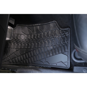 Noir Tous Les Temps Tapis De <span class=keywords><strong>Sol</strong></span> Avant et Arrière Étage <span class=keywords><strong>Liner</strong></span> pour 4 Porte 07-12 Jeep Wrangler Maiker - Product Image 4