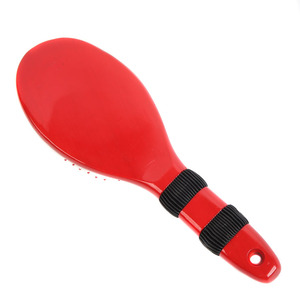 Natural pintado pinza de madera <span class=keywords><strong>pin</strong></span> nylon Paddle cojín rojo oval cepillo de pelo - Product Image 5
