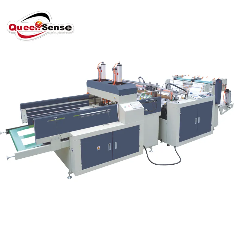 DFHQ-500 * 2 Hoàn Toàn Tự Động Nylon Bag Making Machine/T Shirt Bag Making Machine/D Cắt Túi Làm