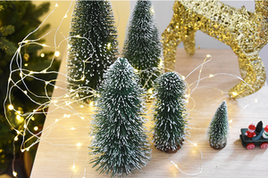 Pine Needle Artificial Flocked Snow Tower Shape Mini Table <strong>Top</strong> <strong>Christmas</strong> <strong>Tree</strong> 15-30cm Decoration Supplies - Product Image 4