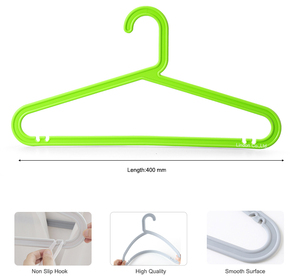 Ultra Mince Antidérapant Couleur <span class=keywords><strong>Vert</strong></span> Cintres En Plastique pour Vêtements - Product Image 2