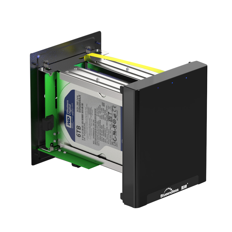 Сетевое хранилище NAS, двойной отсек, 4 отсека, алюминиевый, на заказ