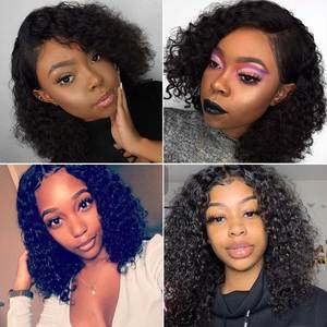 Perruque frontale en dentelle transparente vague d'eau 13x4 perruques frontales en dentelle pour les femmes noires perruque de dentelle de cheveux humains - Product Image 4