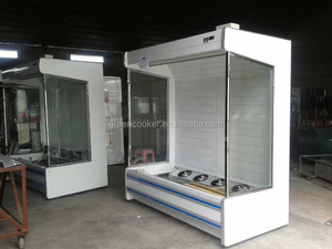 Refrigerador de Exhibición para <span class=keywords><strong>Supermercado</strong></span>, Unidad Dividida, Vitrinas de Pared, Enfriadores de Bebidas, Enfriador de Cerveza, <span class=keywords><strong>Supermercado</strong></span> Abierto en Guangzhou - Product Image 2