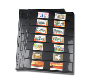 Pages d'albums de timbres avec grille transparente en PVC, feuilles mobiles, pour collectionneurs de timbres, collection