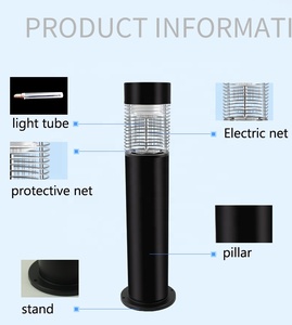 Lampe anti-moustiques écologique pour pelouse extérieure, équipée d'un exterminateur de moustiques électrique - Product Image 2