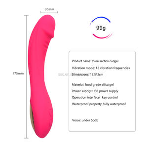 SacKnove Damen Sexuelle elektrische <span class=keywords><strong>flexible</strong></span> Klitoris Schub G-Punkt AV Zauberstab Massage gerät Dildo Vibrator Sexspielzeug Frauen - Product Image 5