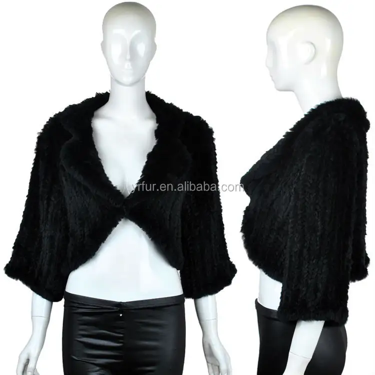 YR893 Online-Großhandel Braut Poncho Lady Jacke Kaninchen fell Bolero für Party