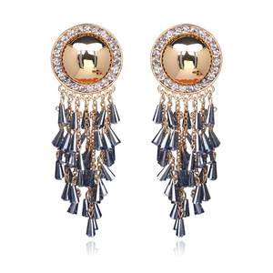 Boucles d'oreilles pour femmes YWMT, nouvelles, en or 14 carats, incrustées de diamants <span class=keywords><strong>Vertu</strong></span>, perles acryliques colorées, mode, luxe léger, boucles d'oreilles exquises - Product Image 3
