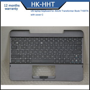 HK-HHT คีย์บอร์ดแล็ปท็อป US สำหรับ <span class=keywords><strong>Asus</strong></span> Transformer <span class=keywords><strong>Book</strong></span> <span class=keywords><strong>T100TA</strong></span> พร้อมปก - Product Image 2