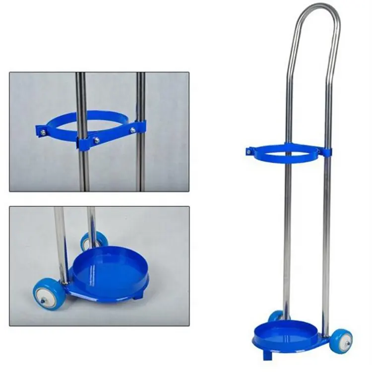 Цилиндрические фитинги, оптовая продажа, газовый цилиндр из нержавеющей стали, тележка