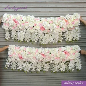 Toptan düğün favor ile allık pembe ve beyaz dekoratif duvar çiçek orkide
