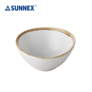 SUNNEX 2022, gran oferta, conjunto de varios tamaños de alta calidad, borde de oro blanco, cuencos de porcelana de lujo simples, aptos para microondas y lavavajillas - Product Image 4