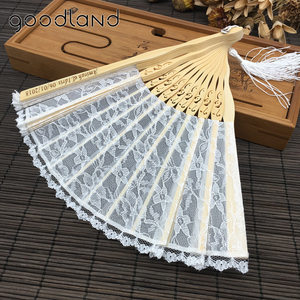 Amazon <span class=keywords><strong>Aliexpress</strong></span> Blanc Personnalisé Dentelle Bambou Ventilateur de Main avec Dentelle Poche <span class=keywords><strong>Sac</strong></span> pour le mariage - Product Image 6