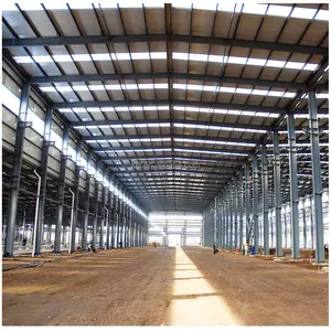 prefabricated light steel structure Warehouse with parapet wall