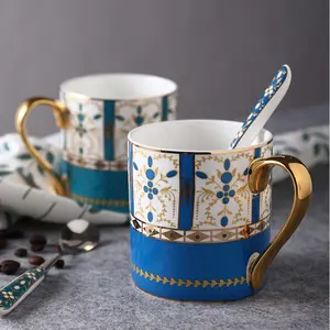 欧洲纪念品陶瓷茶杯骨中国定制咖啡杯与标志
