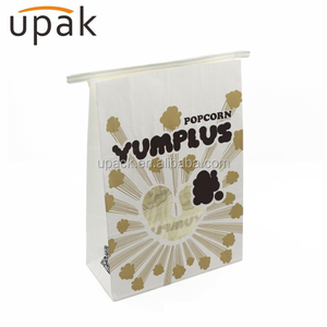 Çin tedarikçinin gıda sınıfı Kraft kağıt torba karton gıda ambalaj için şeffaf daire pencere ile patlamış mısır ambalaj - Product Image 4