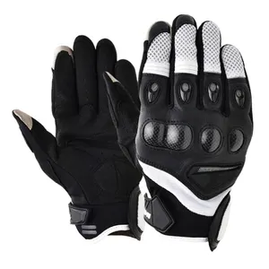 Manufacturers carbon fiber and leather motorcycle racing motorbike gloves