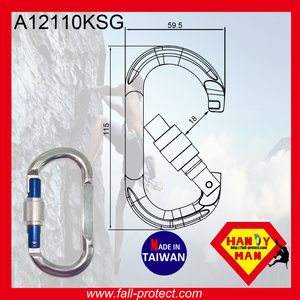 Super O Type 25KN Screw Lock For Wild Sports Aluminum Carabiner - Product Image 4