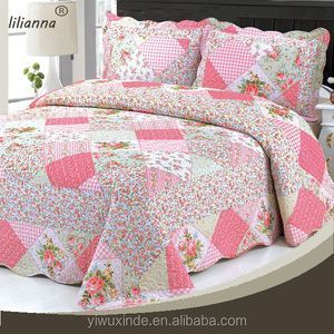 مفارش سرير مبطنة بنمط أزهار رخيصة للاستخدام المنزلي من مصنع الصين - Product Image 3