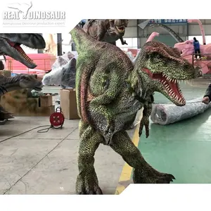 Disfraz de dinosaurio animado para adultos, juego de cosplay realista