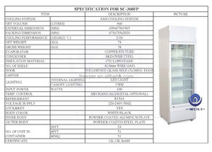 2017 <span class=keywords><strong>Vertical</strong></span> puerta de cristal transparente portátil frigorífico congelador escaparate de la exhibición - Product Image 2