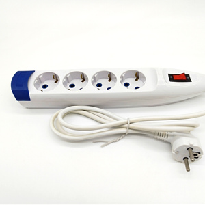 Enchufe europeo <span class=keywords><strong>de</strong></span> 4 vías, enchufe <span class=keywords><strong>de</strong></span> Alemania, toma <span class=keywords><strong>de</strong></span> extensión, tira <span class=keywords><strong>de</strong></span> alimentación eléctrica - Product Image 2