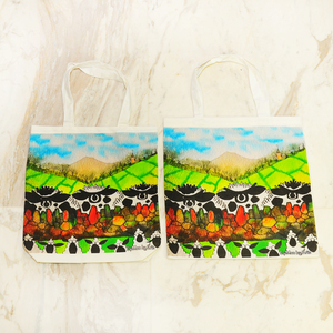 Borsa Shopper in Tela di Cotone con Stampa Digitale Personalizzata - Product Image 2