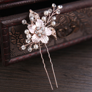Accesorios para el cabello de novia de diamantes de imitación de palos de pelo de las mujeres de horquilla joyería del pelo - Product Image 3