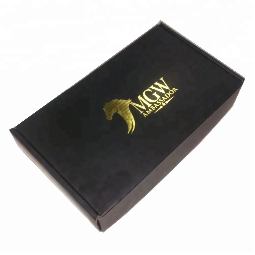 Personalizado impressão do logotipo de ouro preço de Atacado envio gratuito de caixas de papelão ondulado caixa da caixa de papel