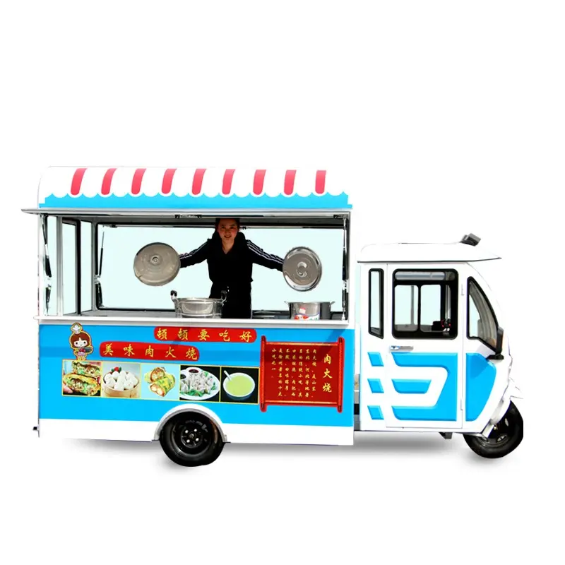 Triciclo carrello di cibo elettrica mobile cibo camion con il prezzo poco costoso