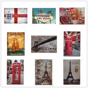 Signes <span class=keywords><strong>souvenir</strong></span> vintage de europe, 1 pièce, haute qualité, rétro, plaques métalliques