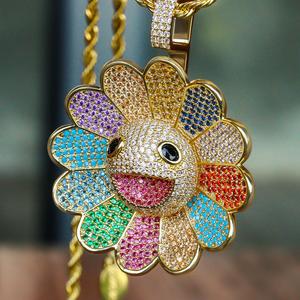 KRKC & CO Colgante Spinner Fidget Flor De Murakami de oro de 14k - Product Image 5