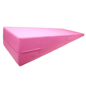 Màu hồng gấp nghiêng Thể dục dụng cụ Mat đào tạo bọt tam giác nhào lộn nêm - Product Image 1