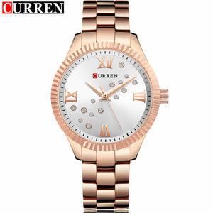 Orologio CURREN 9009 <span class=keywords><strong>da</strong></span> <span class=keywords><strong>Donna</strong></span>, Marca di Lusso, Orologio con Strass, Orologio <span class=keywords><strong>da</strong></span> Polso al Quarzo Elegante per Signore, Reloj Mujer - Product Image 4