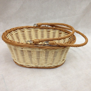 Nueva 4 Willow cesta de picnic para 4 personas vajilla ratán mimbre cesta de picnic con tapa cajas de fruta y verduras - Product Image 3