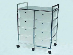 TOP JINGLE Light White Plastic 4 <b>Drawers</b> <b>Trolley</b> - Product Image 6