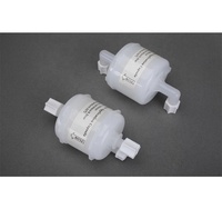 Filtre de capsules d'eau à membrane PVDF, fabricant de filtres bon marché 0,22um 0,45 um, filtre avec cage en plastique pour huile d'injection stéréo
