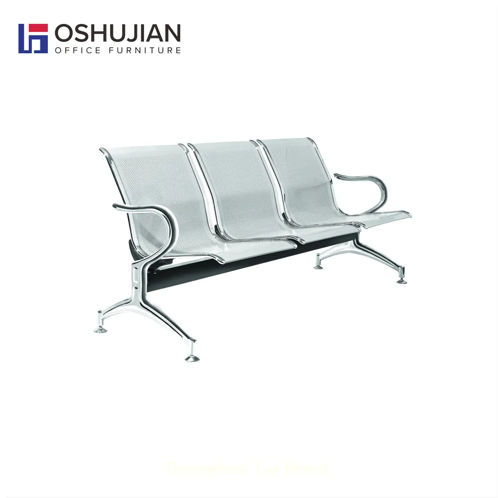 Oshujian เฟอร์นิเจอร์สาธารณะโลหะ3-seater เก้าอี้รอ